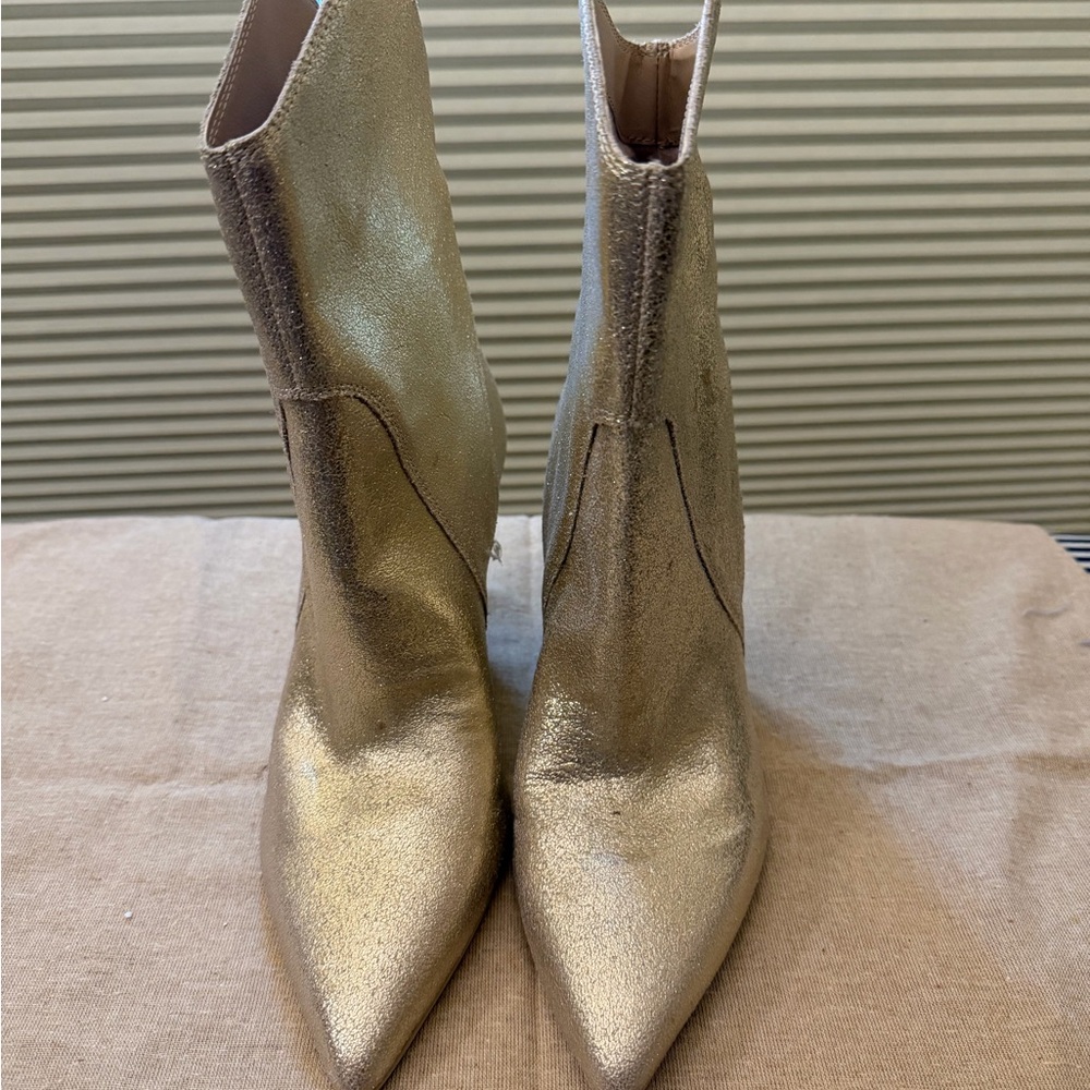 Dolce Vita Metallic Gold Heeled Boots